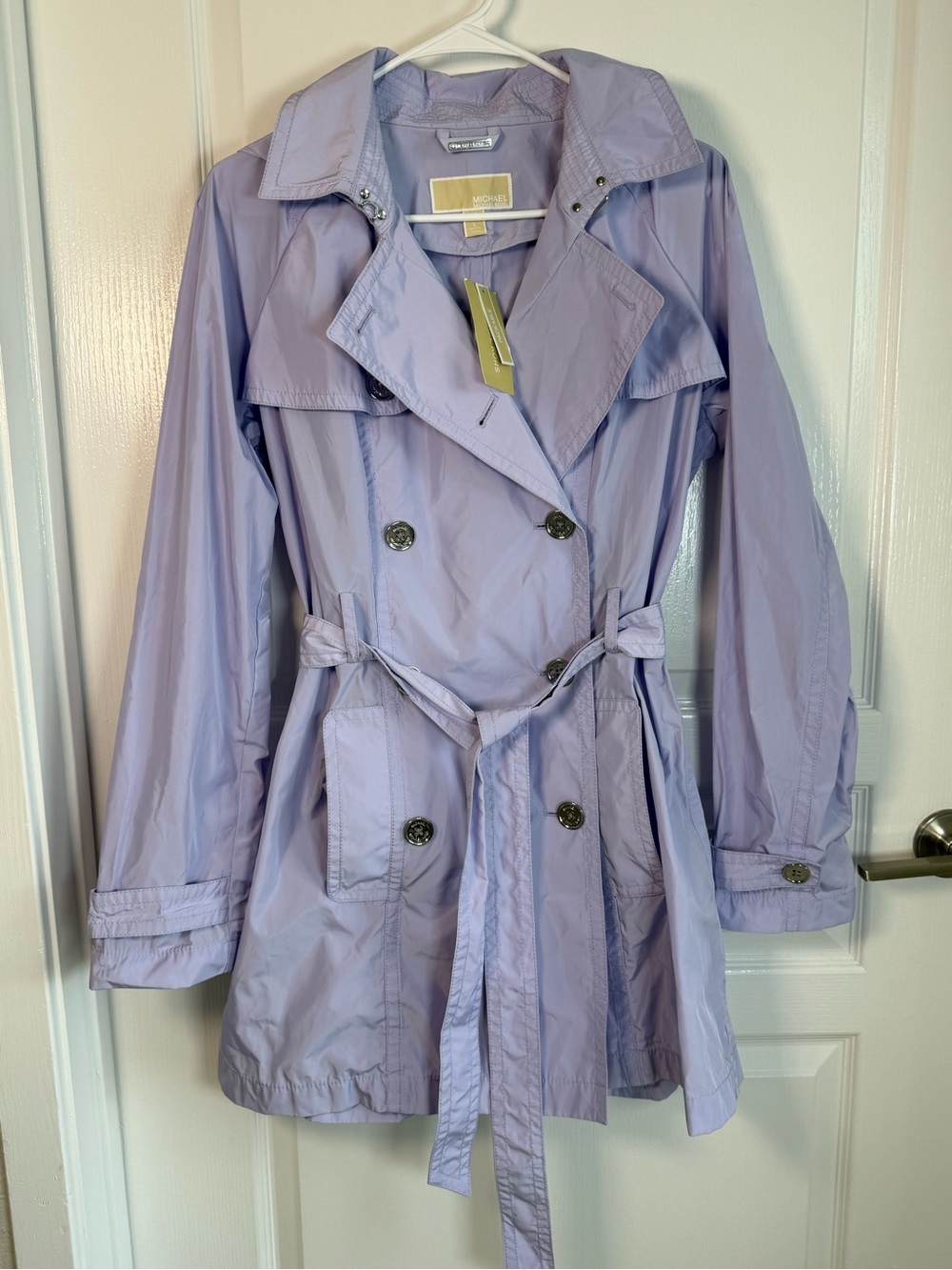 Michael Kors Lilac Double-Breasted Trench Coat